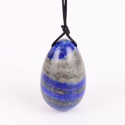 AOWNE Kegel Exercise Tools Natural Lapis Lazuli Yoni Egg Crystal Quartz Massage Ball,40x25 Mm