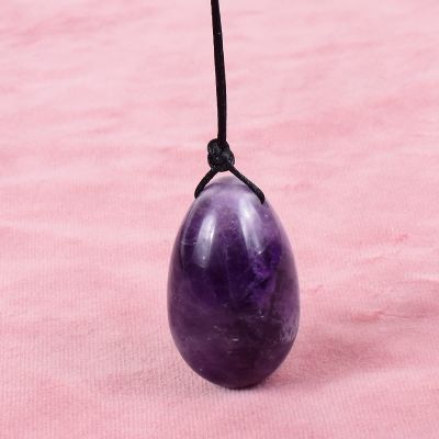 40x25MM Yoni Egg Natural Stone Kegel Massage Ball Crystal Rose Quartz Jade Tool,Amethyst
