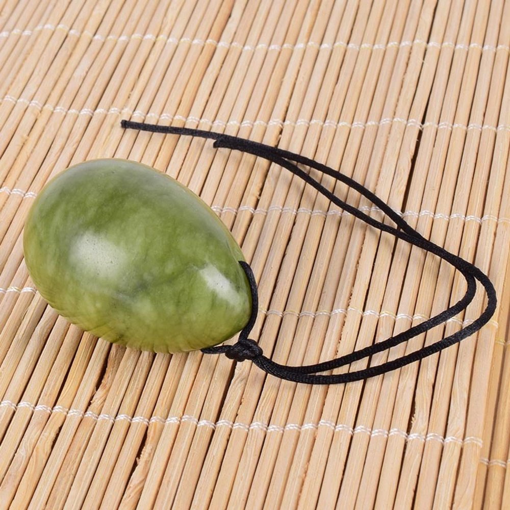 Big Yoni Egg 100% Natural Stone Jade Crystal Egg Drill 45 * 30 MM Mineral Ball Kegel Massage,45x30 Helu Jade