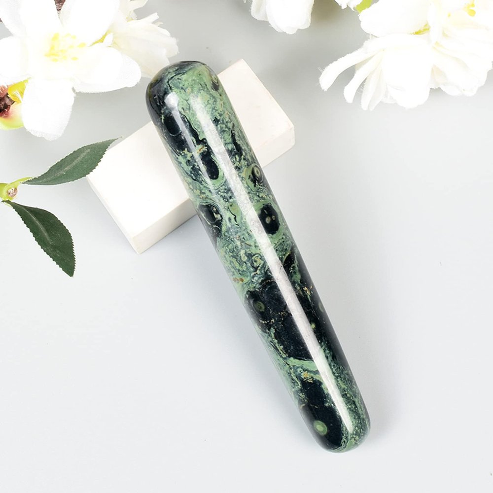 AOWNE Massage Wand Yoni Natural Crystal Mineral Quartz Tool,kambaba