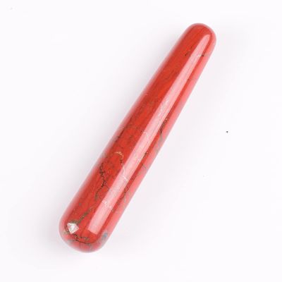 AOWNE Massage Wand Yoni Natural Crystal Mineral Quartz Tool,red Jasper