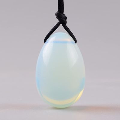 Big Yoni Egg 100% Natural Stone Jade Crystal Egg Drill 45 * 30 MM Mineral Ball Kegel Massage,45x30 Opalite