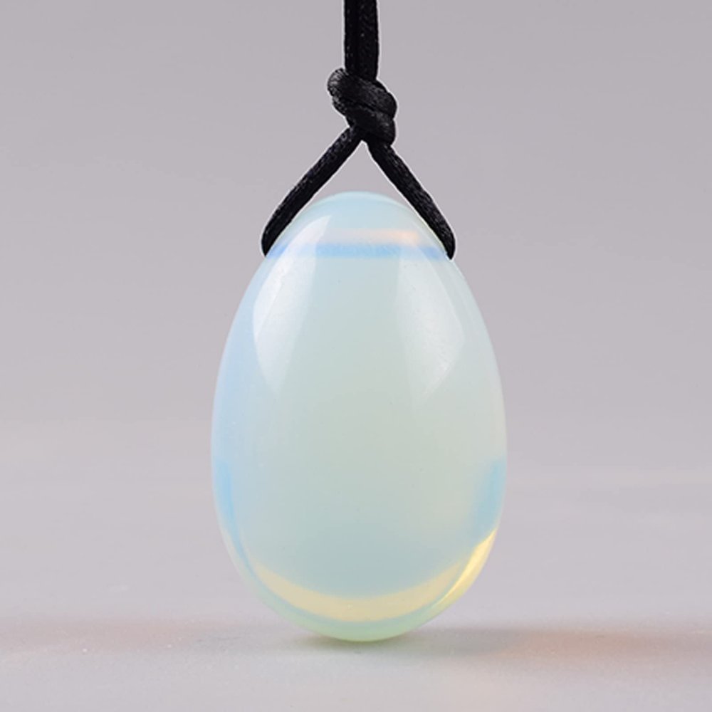 Big Yoni Egg 100% Natural Stone Jade Crystal Egg Drill 45 * 30 MM Mineral Ball Kegel Massage,45x30 Opalite
