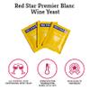 Craft A Brew - Red Star Premier Blanc Wine Yeast - All-Purpose, High-Performing Dry Wine Yeast - For Red & White Wines - Ingredients for Home Fermenting - Wine Making Supplies - 15 Pack view 2