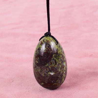 AOWNE 40x25MM Yoni Egg Natural Stone Kegel Massage Ball Crystal Rose Quartz Jade Tool,Dragon Blooded