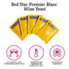 Craft A Brew - Red Star Premier Blanc Wine Yeast - All-Purpose, High-Performing Dry Wine Yeast - For Red & White Wines - Ingredients for Home Fermenting - Wine Making Supplies - 5 Pack view 2