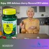 B12 500 mcg Sublingual- Cherry Flavor 200 ct (Pack of 1), Boxed by Fusion Shop Store view 2