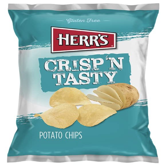 Herr's - Regular Potato Chips, 2.75 Oz Pack of 9 bags