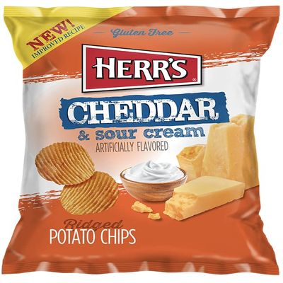Herr's Potato Chips (Herr's - Cheddar and Sour Cream Potato Chips, 2.75 Oz pack of 3)
