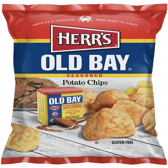 Herr's Old Bay Potato Chips, 2.375 Ounce (Pack of 9)