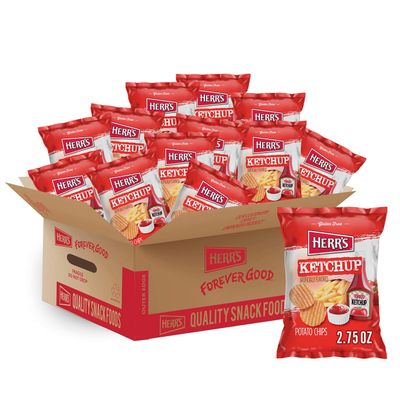 Herr's Ketchup Potato Chips, 2.75 Oz pack of 24