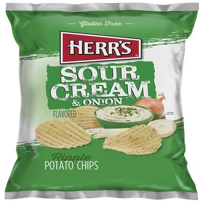 Herr's Sour Cream and Onion Potato Chips, 2.75 Ounce (Pack of 24)