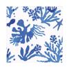 Caspari Matisse Luncheon Napkins in Coral & Blue - 20 Per Package - 2 Packages view 1