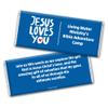 12ct Personalized Jesus Loves You Vacation Bible School Religious Candy Party Favors Chocolate Bars & Wrappers (12 Pack) view 2