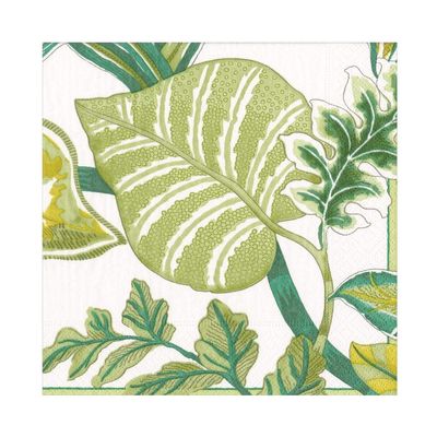 Caspari Florida Luncheon Napkins in Ivory - 20 Per Package - 2 Packages