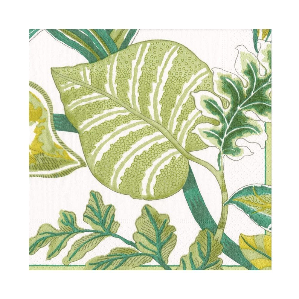 Caspari Florida Luncheon Napkins in Ivory - 20 Per Package - 2 Packages