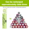 Lightalent Rechargeable Solar AA 1300mAh Batteries for Outdoor Solar Lights view 4