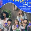 Sabary 100 Pack 12oz Valentine Plastic Cups St. Patricks Day Heavy Duty Drinking Disposable Cups with Lines for Beverage Holiday Camping Barbecues Birthday Party Outdoor Picnic(Blue) view 4