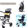 121.75, 12 Inch Rear Wheel, Manual Wheelchair Replacement Accessories, Non-Pneumatic Solid Tires, Bearing 12mm(1/2inch), 1 Pair view 3