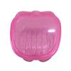 DAMAJI Denture Bath Case Cup Box Holder Storage Soak Container with Strainer Basket for Travel False Teeth Storage (Clear Pink) view 2