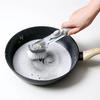 2pcs Long-handled pot washing brush with automatic dishwashing detergent, dishwashing brush with replaceable brush head, kitchen cleaning brush with comfortable grip, brush cutlery, stovetop, tabletop view 3
