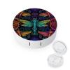 VHPVHP Contact Lenses Case Kit, Dragonfly Mandala Contact Lens Case with Mirror,Portable Contact Box Travel Kit with Tweezers Remover for Outdoor And Office Daily Use view 1