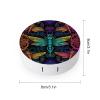 VHPVHP Contact Lenses Case Kit, Dragonfly Mandala Contact Lens Case with Mirror,Portable Contact Box Travel Kit with Tweezers Remover for Outdoor And Office Daily Use view 2