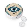 VHPVHP Contact Lenses Case Kit, Evil Eye Tribal Boho Retro Contact Lens Case with Mirror,Portable Contact Box Travel Kit with Tweezers Remover for Outdoor And Office Daily Use view 1