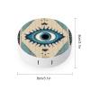 VHPVHP Contact Lenses Case Kit, Evil Eye Tribal Boho Retro Contact Lens Case with Mirror,Portable Contact Box Travel Kit with Tweezers Remover for Outdoor And Office Daily Use view 2