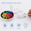 VHPVHP Contact Lenses Case Kit, Rose Flower Rainbow Contact Lens Case with Mirror,Portable Contact Box Travel Kit with Tweezers Remover for Outdoor And Office Daily Use view 3
