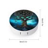 VHPVHP Contact Lenses Case Kit, Tree of Life Viking Contact Lens Case with Mirror,Portable Contact Box Travel Kit with Tweezers Remover for Outdoor And Office Daily Use view 2