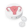 VHPVHP Contact Lenses Case Kit, Cute Uterus Contact Lens Case with Mirror,Portable Contact Box Travel Kit with Tweezers Remover for Outdoor And Office Daily Use view 1
