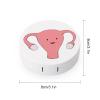 VHPVHP Contact Lenses Case Kit, Cute Uterus Contact Lens Case with Mirror,Portable Contact Box Travel Kit with Tweezers Remover for Outdoor And Office Daily Use view 2