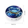 VHPVHP Contact Lenses Case Kit, Starry Sky Cancer Zodiac Sign Contact Lens Case with Mirror,Portable Contact Box Travel Kit with Tweezers Remover for Outdoor And Office Daily Use view 2