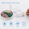 VHPVHP Contact Lenses Case Kit, Peacock Contact Lens Case with Mirror,Portable Contact Box Travel Kit with Tweezers Remover for Outdoor And Office Daily Use view 3