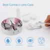 VHPVHP Contact Lenses Case Kit, Eiffel Tower Paris Romantic Street Contact Lens Case with Mirror,Portable Contact Box Travel Kit with Tweezers Remover for Outdoor And Office Daily Use view 3
