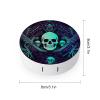 VHPVHP Contact Lenses Case Kit, Skull Trippy Psychedelic Contact Lens Case with Mirror,Portable Contact Box Travel Kit with Tweezers Remover for Outdoor And Office Daily Use view 2