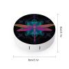 VHPVHP Contact Lenses Case Kit, Dragonfly Pattern Teal Mandala Contact Lens Case with Mirror,Portable Contact Box Travel Kit with Tweezers Remover for Outdoor And Office Daily Use view 2