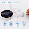 VHPVHP Contact Lenses Case Kit, Dragonfly Pattern Teal Mandala Contact Lens Case with Mirror,Portable Contact Box Travel Kit with Tweezers Remover for Outdoor And Office Daily Use view 3