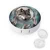 VHPVHP Contact Lenses Case Kit, Wolf Dream Catcher Contact Lens Case with Mirror,Portable Contact Box Travel Kit with Tweezers Remover for Outdoor And Office Daily Use view 1