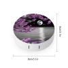 VHPVHP Contact Lenses Case Kit, Purple Japanese Cherry Blossom Contact Lens Case with Mirror,Portable Contact Box Travel Kit with Tweezers Remover for Outdoor And Office Daily Use view 2