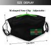Flag of Dominica Face Mask Washable Reusable Adults Breathable with 2 Filters Black view 4