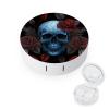 VHPVHP Contact Lenses Case Kit, Skull Blue Rose Contact Lens Case with Mirror,Portable Contact Box Travel Kit with Tweezers Remover for Outdoor And Office Daily Use view 1