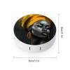 VHPVHP Contact Lenses Case Kit, African American Black Woman Beauty Abstract Contact Lens Case with Mirror,Portable Contact Box Travel Kit with Tweezers Remover for Outdoor And Office Daily Use view 2