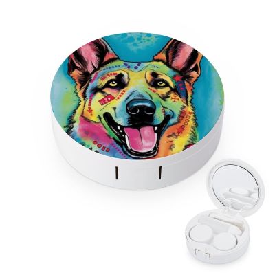 VHPVHP Contact Lenses Case Kit, Colorful German Gog Contact Lens Case with Mirror,Portable Contact Box Travel Kit with Tweezers Remover for Outdoor And Office Daily Use