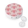 VHPVHP Contact Lenses Case Kit, Cute Uterus Pattern Contact Lens Case with Mirror,Portable Contact Box Travel Kit with Tweezers Remover for Outdoor And Office Daily Use view 1