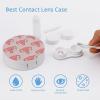 VHPVHP Contact Lenses Case Kit, Cute Uterus Pattern Contact Lens Case with Mirror,Portable Contact Box Travel Kit with Tweezers Remover for Outdoor And Office Daily Use view 3