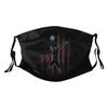 USA Flag Volleyball Face Mask Washable Reusable Adults Breathable with 2 Filters Black view 1