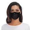 USA Flag Volleyball Face Mask Washable Reusable Adults Breathable with 2 Filters Black view 2