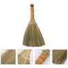 2pcs Natural Grass Asian Duster Whisk Broom Dustpan Brush Wooden Handmade Thai Sweeper Soft Straw Broom Cleaning Broomstick for Dusting Sweeping Garbage view 2